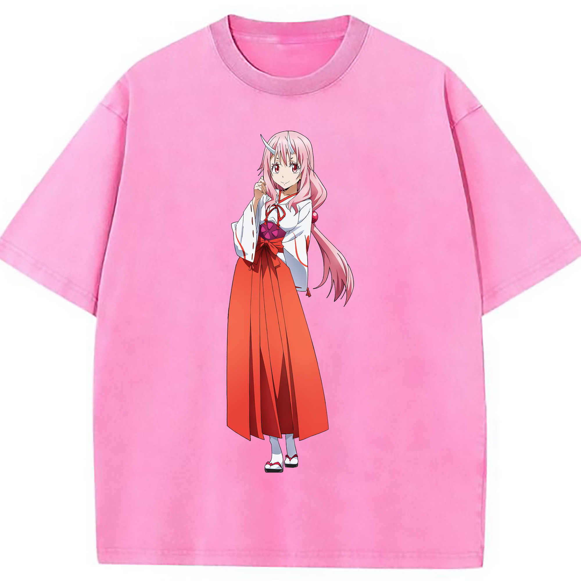 （画像用） 転スラ Regarding Reincarnated to Slime 綿100% ヴィンテージ風 半袖Tシャツ（フロントプリント）